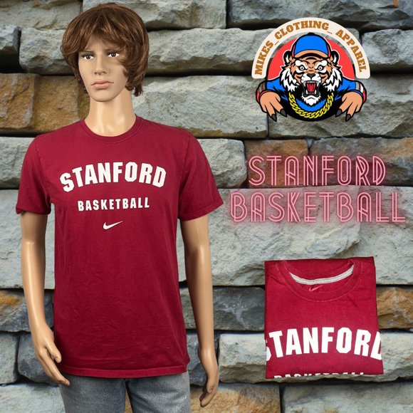 Stanford Mens Basketball Red Nike T Shirt medium - Picture 1 of 7